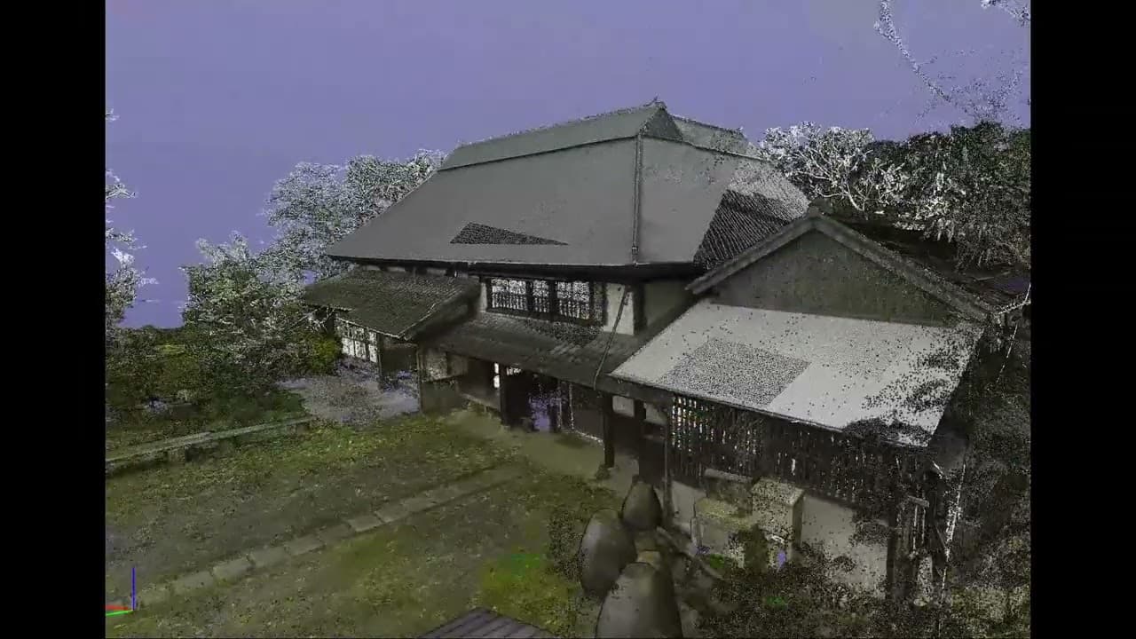 佐賀県遺産　第2006-4号　釘町家住宅（くぎまちけじゅうたく）の3Dデータ化